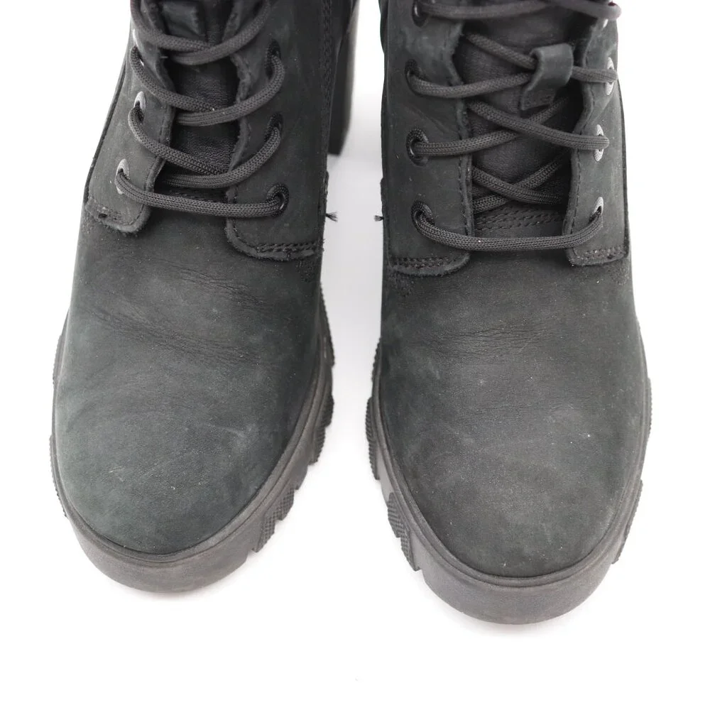 Timberland Lana Point 6 Inch Lace Up Black Nubuck Women's Size 8 Heeled Boots - Picture 11 of 11